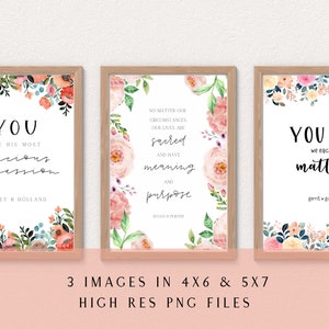 Floral Self Worth Quotes: LDS General Conference Printables (PNG)