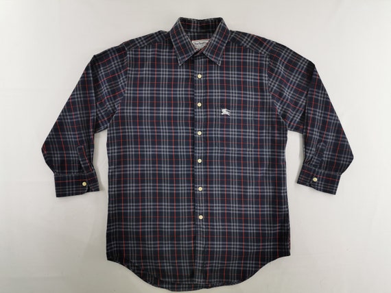 Burberrys Shirt Vintage 90's Burberrys Checkered … - image 1