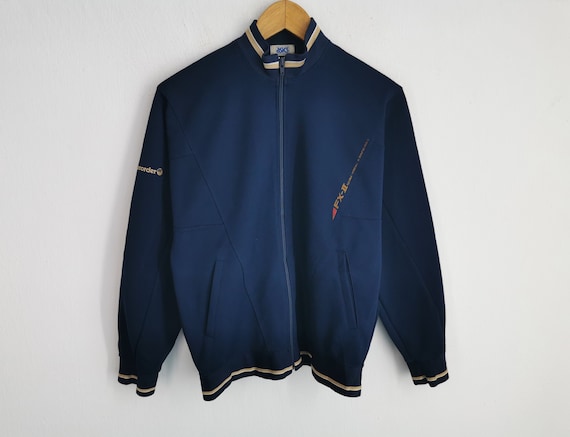 Asics Jacket Vintage 90's Asics Recorder Track Jacket Made In