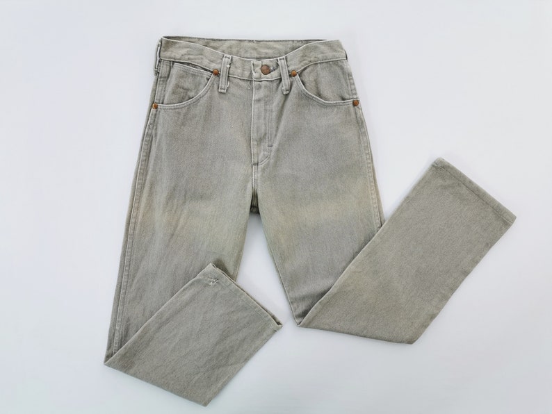 Wrangler Jeans Distressed Vintage Size 28 Wrangler Made In USA Denim Jeans Pants Size 27/28x33 image 2