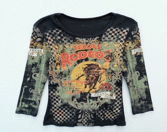 Texas Rodeo Shirt Vintage Texas Rodeo Soldier Field Made In USA T Shirt Size XS