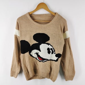 Mickey Mouse Sweatshirt Vintage Mickey Mouse Big Logo Pullover Sweatshirt Sweater Size M