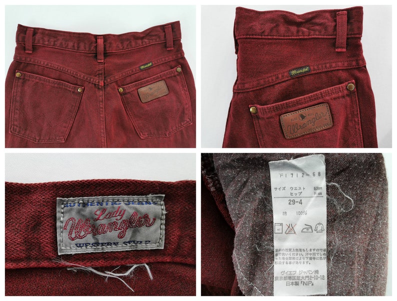 Wrangler Jeans Slitna Vintage Storlek 29 Lady Wrangler Tillverkade I Japan Denim Jeans Byxor Storlek 28/29x28 bild 8