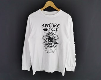 90s OLD SPITFIRE Tシャツ ベージュ Spitfire Wheels/Vintage＆Old Skate T-Shirt(スピットファイア