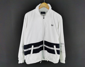Fred Perry Jacket Vintage 90s Size Jaspo S Fred Perry Made in Japan Windbreaker Jacket Size L