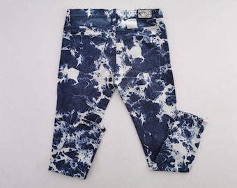 Pantalones vaqueros Hysteric Glamour Vintage de los 90, de mezclilla teñida con la técnica tie-dye, fabricados en Japón, cintura 29.