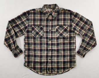 Big John Shirt Size 160 Big John Checkered Flannel Button Shirt Size M