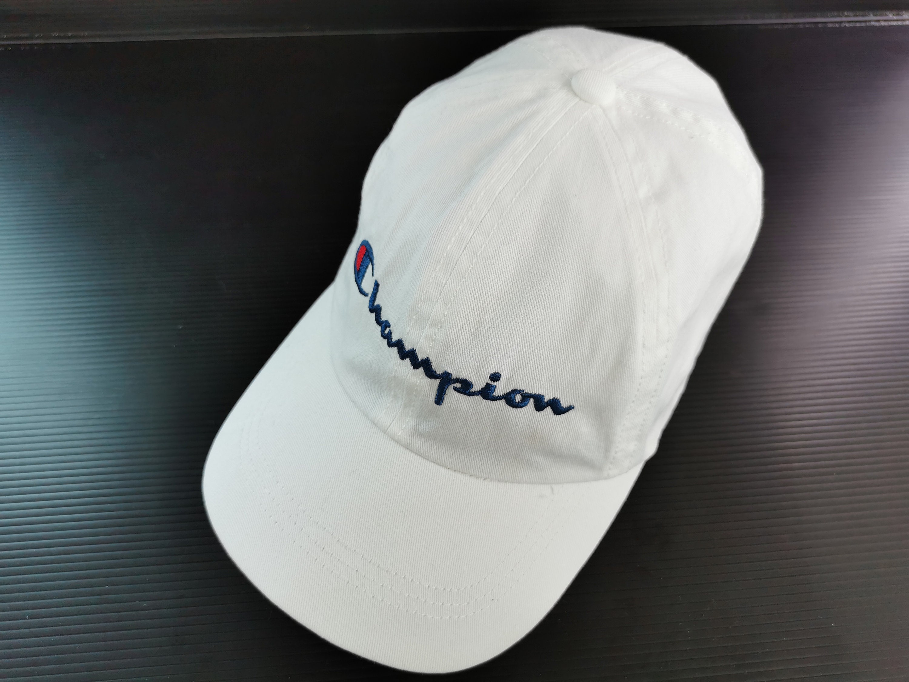 Champion Cap Vintage Champion Big Logo Hat Cap - Etsy