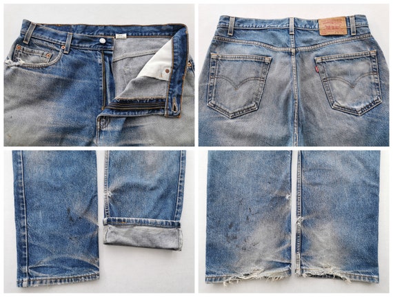 Levis Distressed Jeans Vintage Levis Lot 505 Deni… - image 7