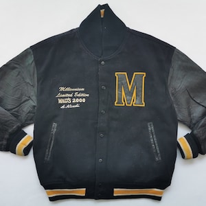 Malt&#39;s Beer Jacket Vintage Suntory Malt&#39;s Beer Classic Model Varsity Jacket Size LL