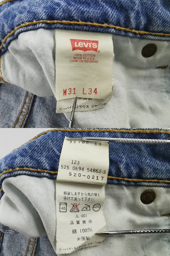 Levis 520-0217 Jeans Distressed Vintage Size 30 L… - image 10