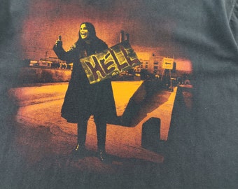 Ozzy Osbourne Distressed Shirt Vintage 90s Ozzy Osbourne English Rock Band T Shirt Size L
