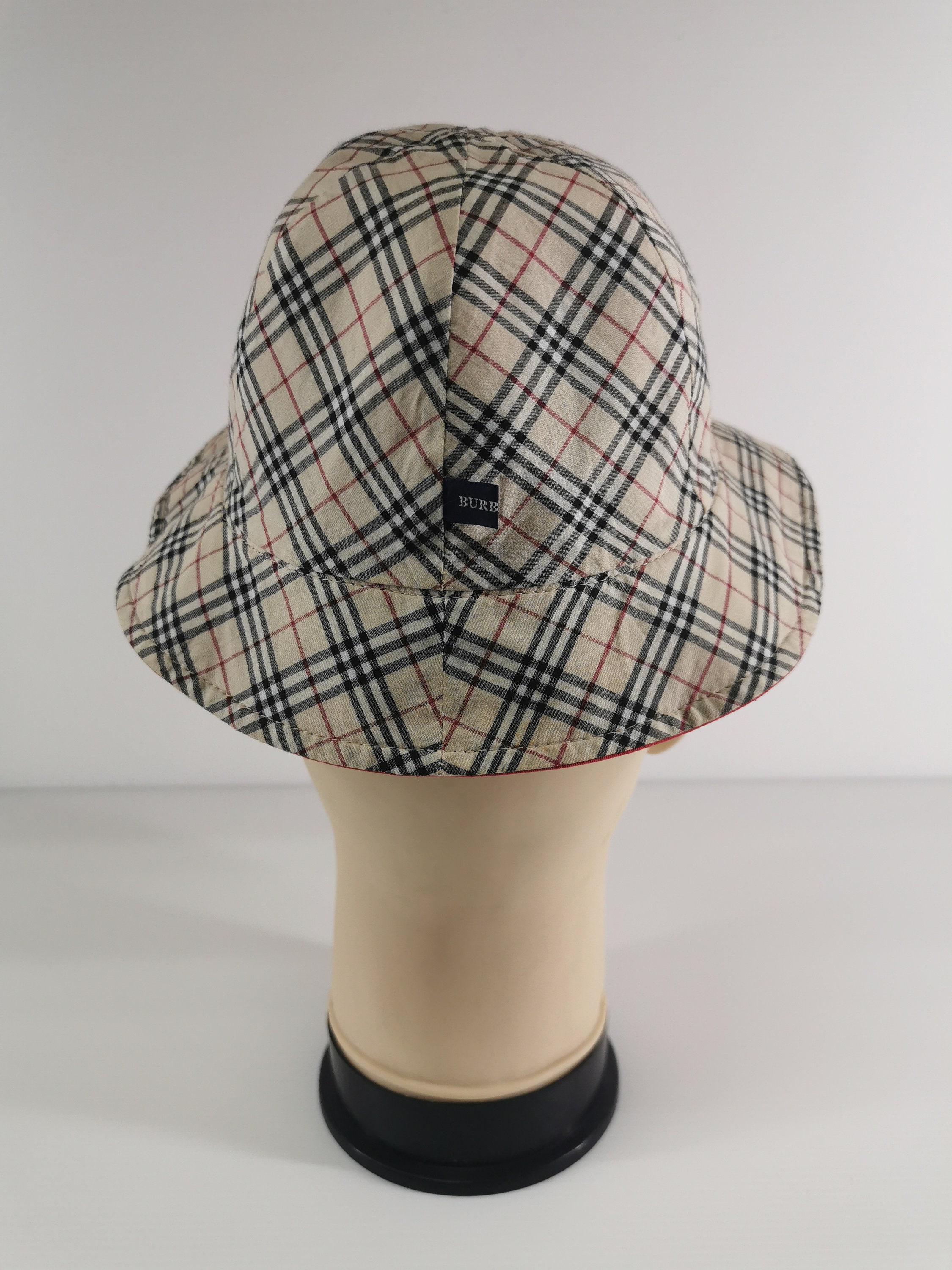 Burberry Hat Vintage Burberry Reversible Head Wear Bucket Hat | Etsy