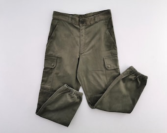 Paul Boye Pants Vintage 80's Europe Army Military Cargo Pants Waist 29