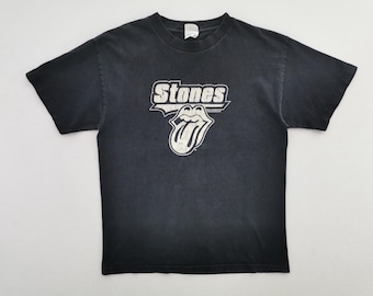Camiseta vintage de los Rolling Stones, camiseta de la banda de rock Rolling Stones, talla M