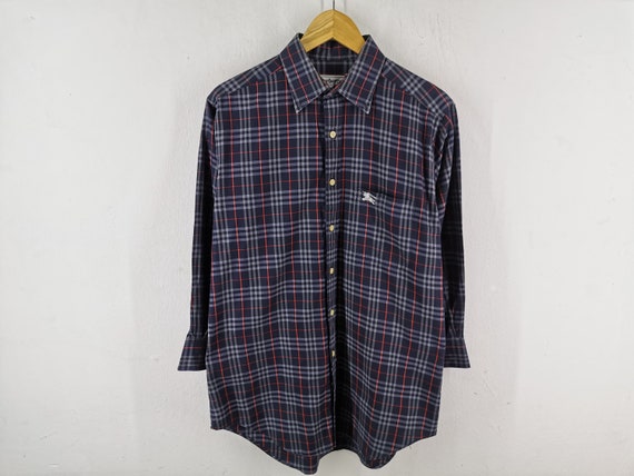 Burberrys Shirt Vintage 90's Burberrys Checkered … - image 2