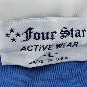 Four Star Shirt Vintage Four Star Made in USA Gestreiftes Poloshirt Größe L Bild 4