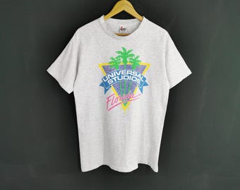 Universal Studios Shirt Vintage 90s Universal Studios Florida Made In USA T Shirt Size M