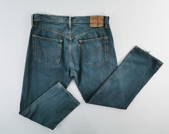 Levis Jeans Distressed Vintage Tamaño 34 Levis Denim Jeans Pantalones Tamaño 34/35x 30