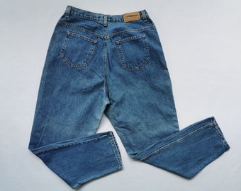 Liz Claiborne Jeans Distressed Vintage Tamaño 14R Liz Claiborne Alta Cintura Denim Jeans Pantalones Tamaño 32/33x29