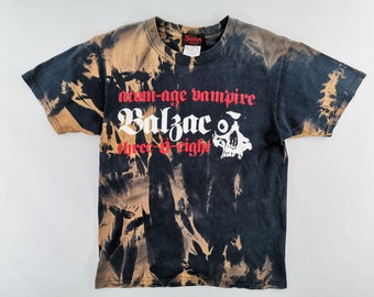 Vintage 90's Balzac Japanese Punk Rock Band Black Large T Shirt