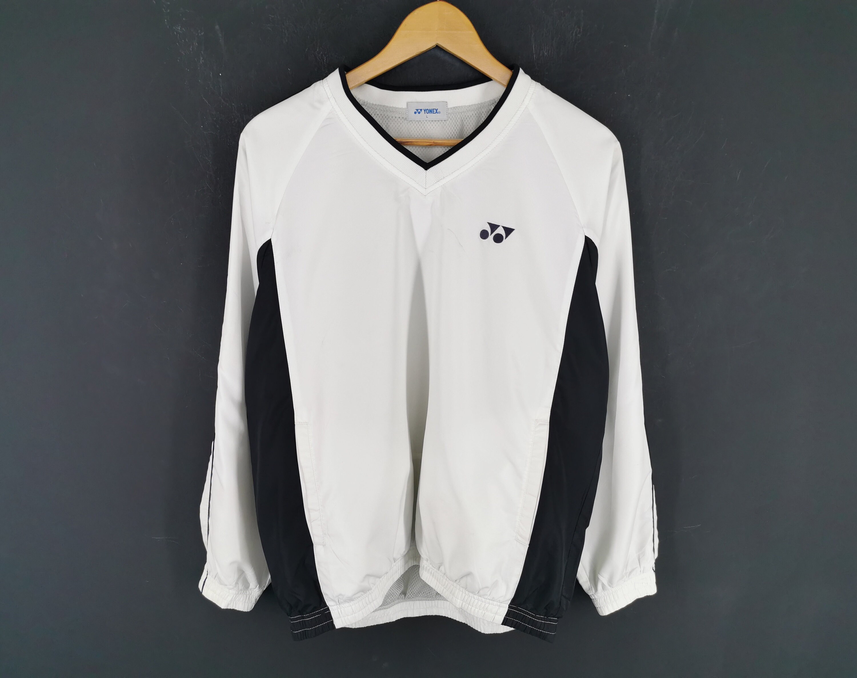 YONEX ネイビー/ホワイト ジャケット S Yonex mens windbreaker jacket - Gem