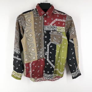 Junya Watanabe Shirt Vintage Junya Watanabe Comme des Garçons Paisley Pattern Button Shirt Made In Japan Size S