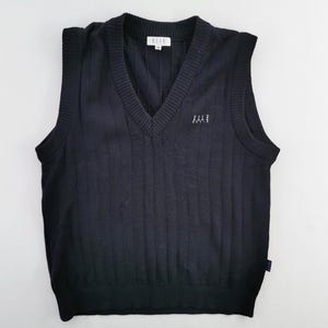 ELLE ベスト ヴィンテージ ELLE エコール 日本製 プルオーバー ニットベスト サイズM