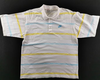 Camisa Nike Vintage Nike Polo Rayado Tamaño L