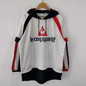 Le Coq Sportif Hoodie Vintage 90&#39;s Le Coq Sportif Jersey Pullover Hoodie Made In Japan Size XL