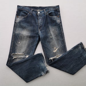 Levis Distressed Jeans Vintage Size 34 Levis Red Tab Denim Jeans Made In Japan Size 34