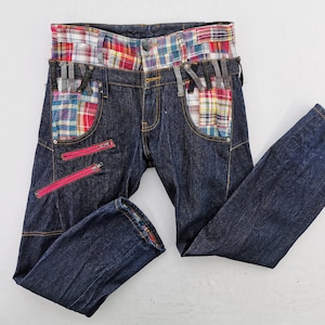 Upstart Jeans Distressed Upstart BRTH BREATH Denim Double Waist Jeans Pants Size 33/34x31