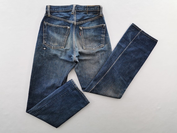 旧DENIME SELVEDGE DENIM PANTS 実寸W31 L29 Denime Selvedge Jeans Distressed Vintage Denime Selvedge Jeans