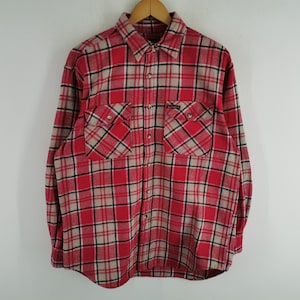 Wrangler Shirt Vintage Wrangler Trail Flannel Button Shirt Size L