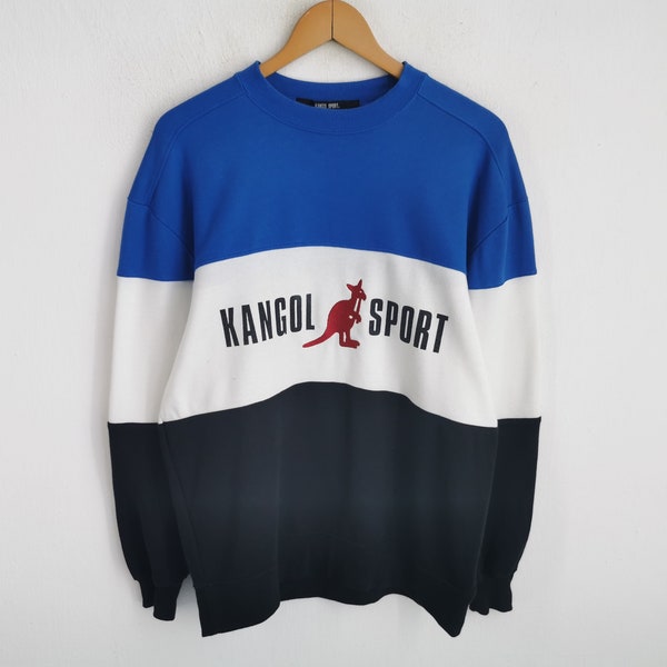 Kangol Sweatshirt Vintage Kangol Stripe Pullover Sweatshirt Size L