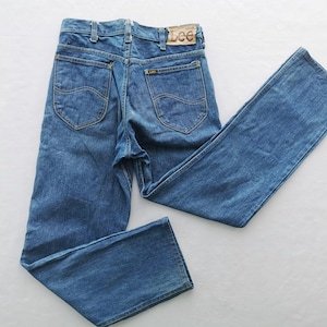 Lee Jeans Distressed Vintage Lee Made In USA Denim Jeans Pantaloni Taglia 30/31x29