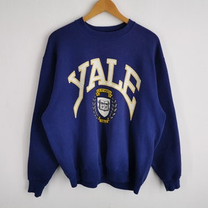 Yale Sweatshirt Vintage Yale University By Discus Athletic Pullover Sweatshirt Made In USA Size XL