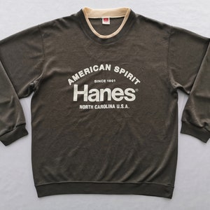Hanes Sweatshirt Vintage Hanes Big Logo Pullover Sweatshirt Size L