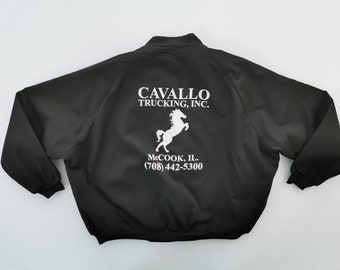Cavallo Jacket Vintage Cavallo Trucking Westark Bomber Coach Jacket Size 2XL
