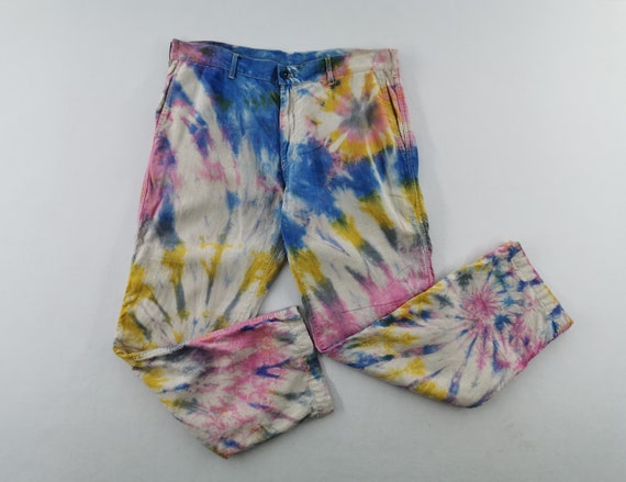 Comme Des Garcons Jeans Vintage 90s Size L Comme Des Garcons Tie Dye Denim Jeans Pants Made in Japan Size 35 Etsy