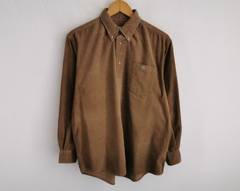 Lacoste Shirt Vintage 90s Size 4 Lacoste Corduroy Button Shirt Size XL