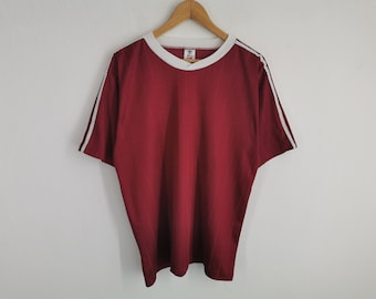 Adidas Shirt Vintage Adidas Made In USA Three Striped T Shirt Size L