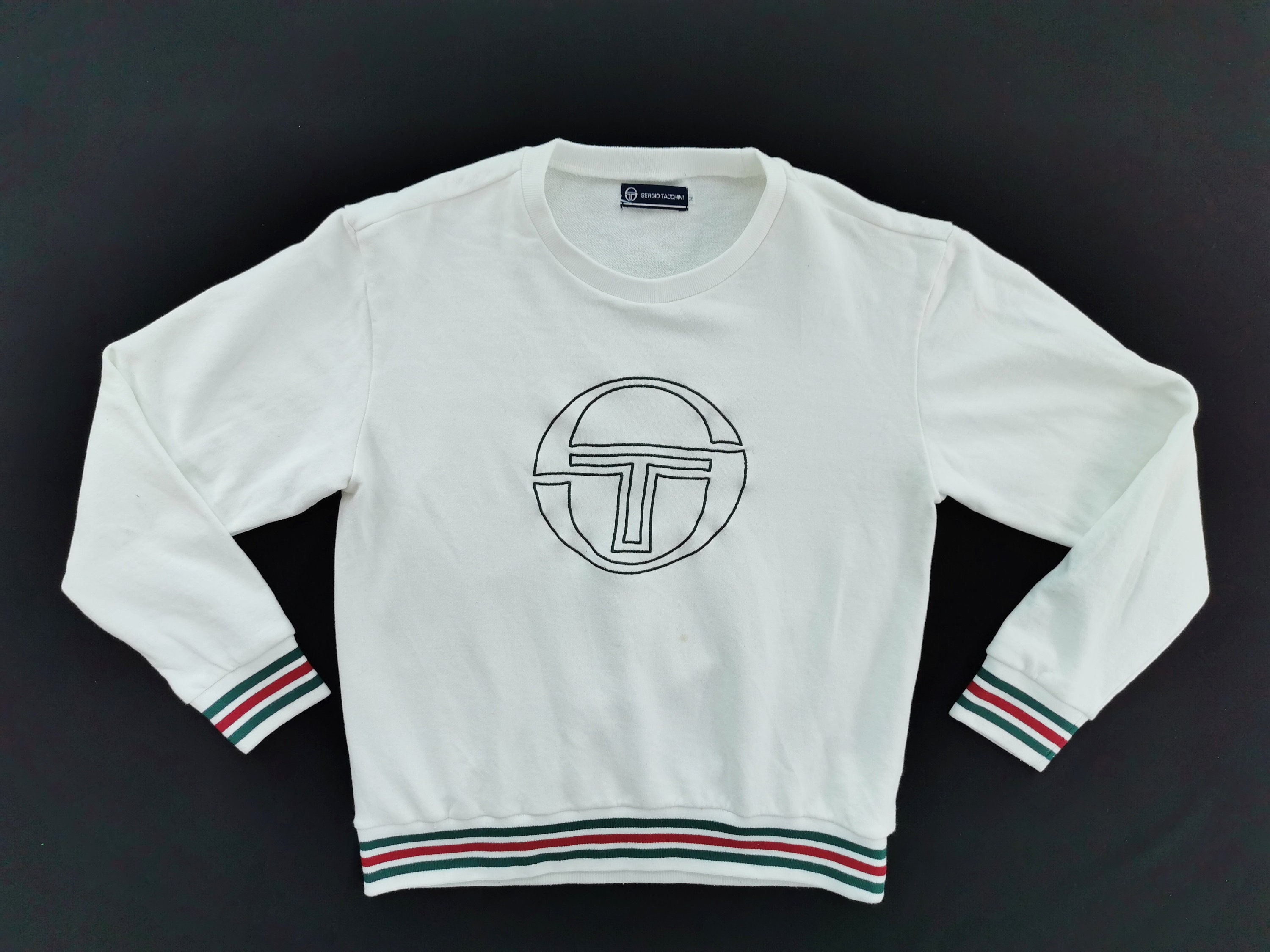 T-shirt Vintage Sergio Tacchini Homme - Années 90 - Rouge Délavé - Taille L
