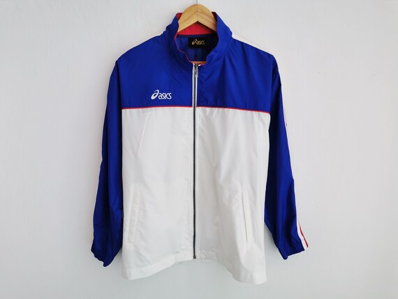 Asics Jacket Vintage Size Jaspo SS Asics Color Block Windbreaker