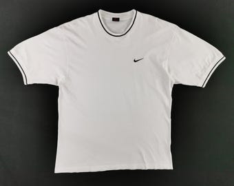 Nike Shirt Distressed Vintage Nike Swoosh Logo T Shirt Size L