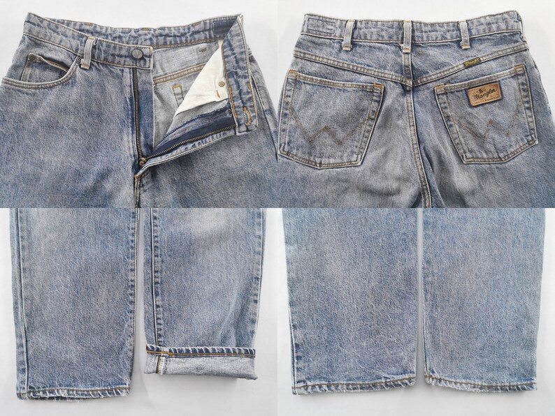 Spodnie jeansowe Wrangler Jeans w stylu vintage, zniszczone, rozmiar 29/30x31 zdjęcie 6