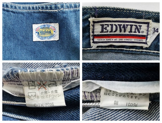 Edwin Jeans Distressed Vintage Workwear Etsy