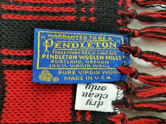 Pendleton Scarf Vintage Pendleton Made In USA Woo… - image 3