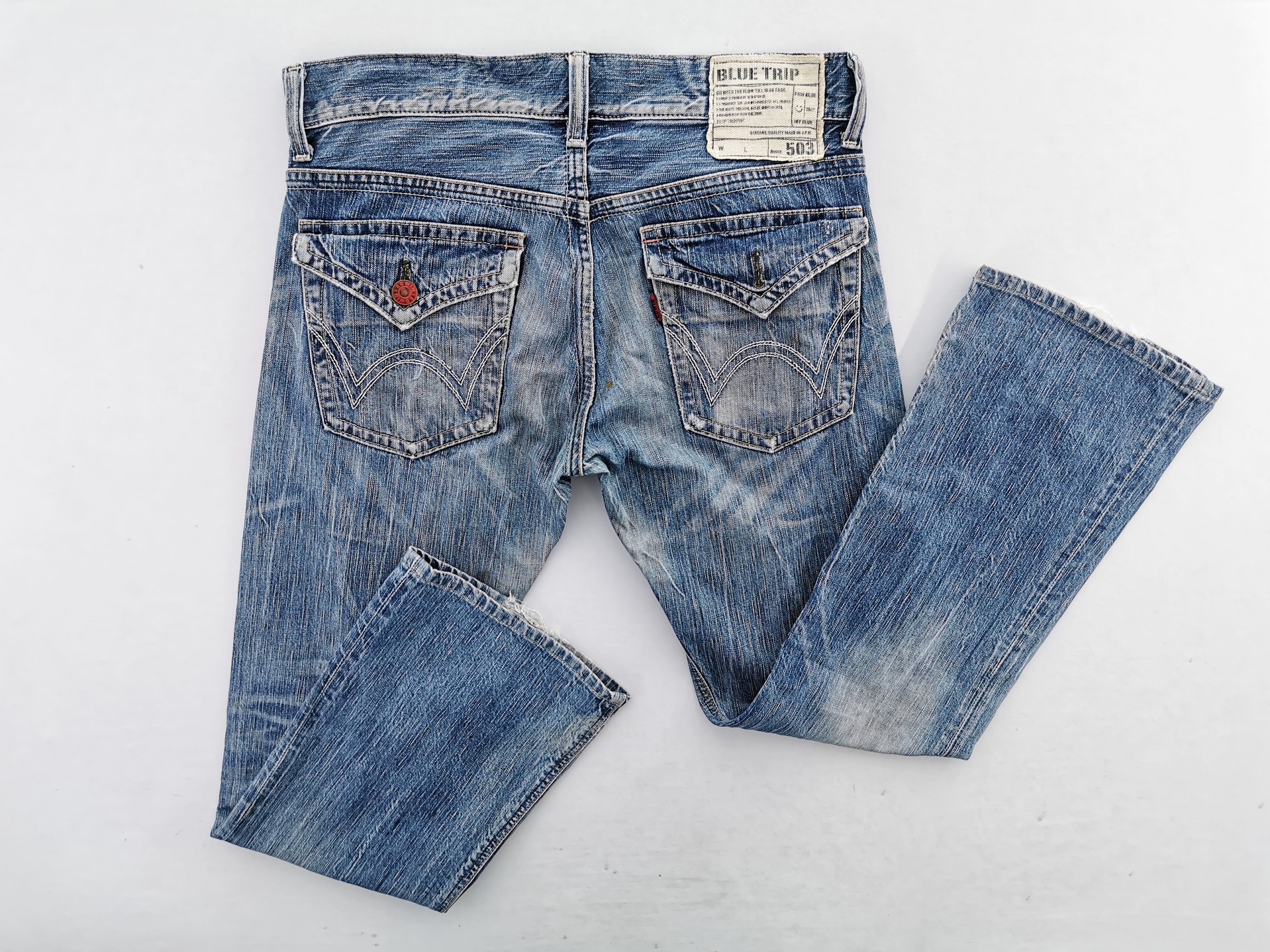 Edwin Jeans Distressed Vintage Edwin Lot 503 Bootcut Denim