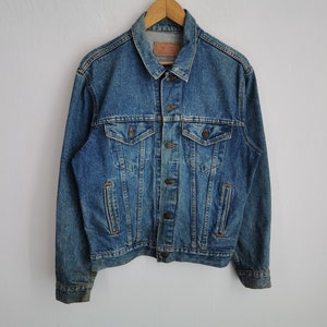 Levis Jacket Distressed Vintage Levis Denim Jeans Jacket Made In USA Size M